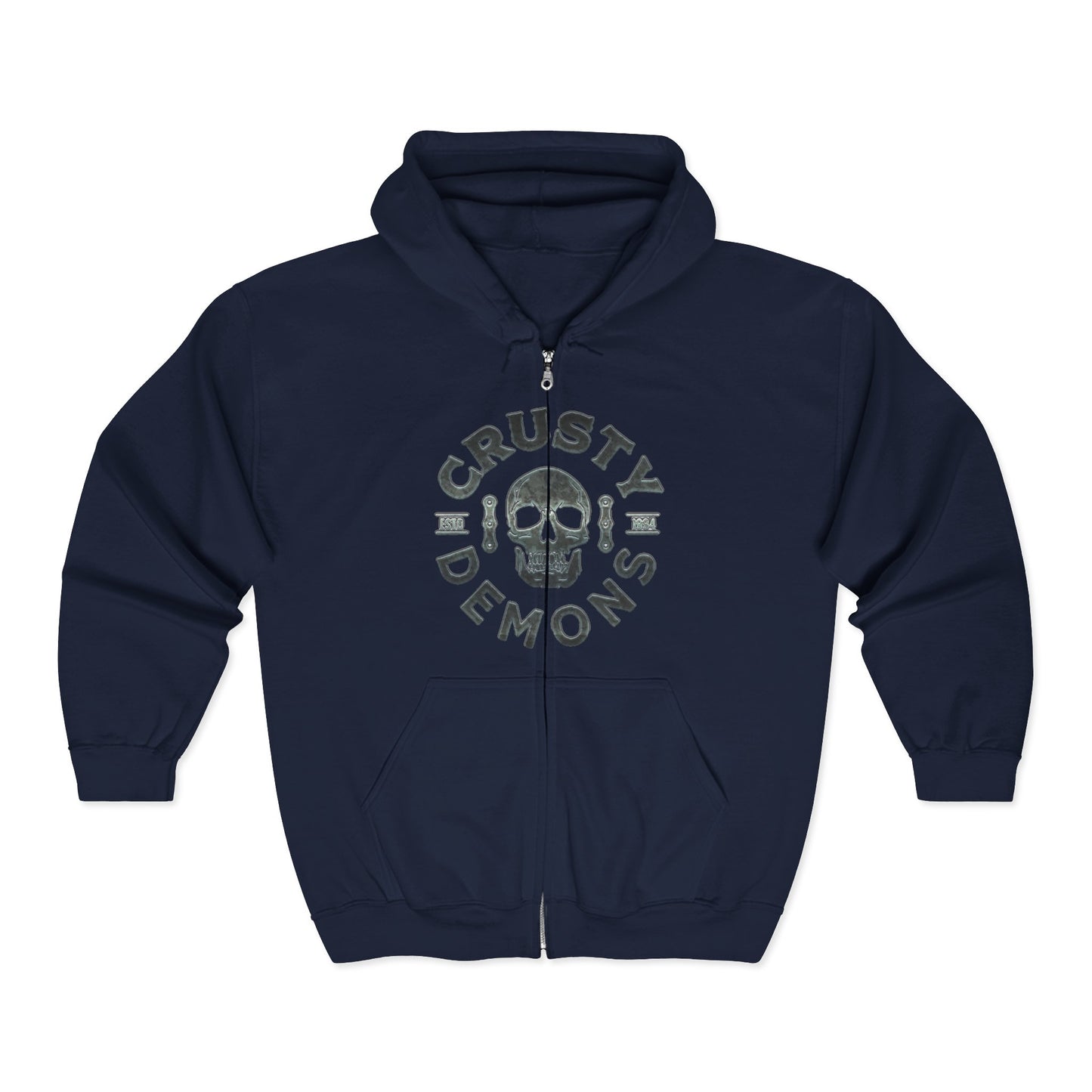 CD skull Full Zip Hooded Sweatshirt