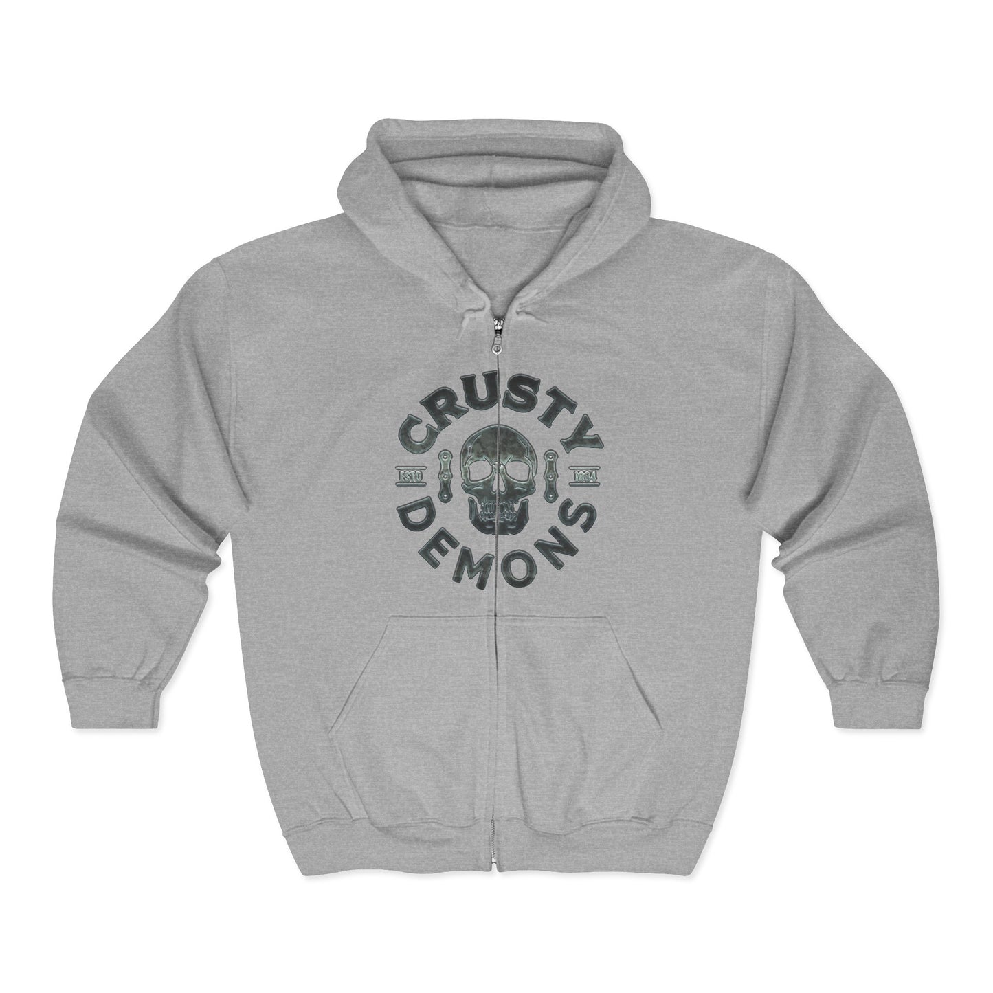 CD skull Full Zip Hooded Sweatshirt
