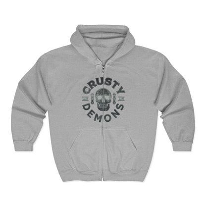 CD skull Full Zip Hooded Sweatshirt