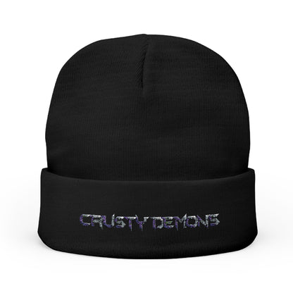 Crusty Demons Embroidered Knit Beanie - Stylish Winter Hat